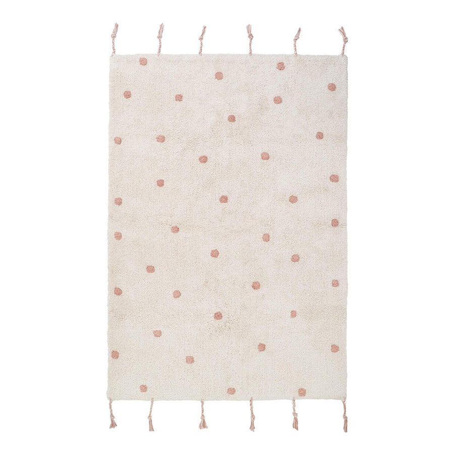 TEPPICH DOTS NÜMI ROSE, WASCHBAR