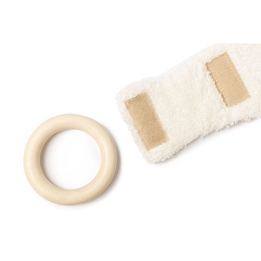 Nobodinoz – Beißring "So Cute Bunny Natural" aus Holz & Bio-Baumwolle