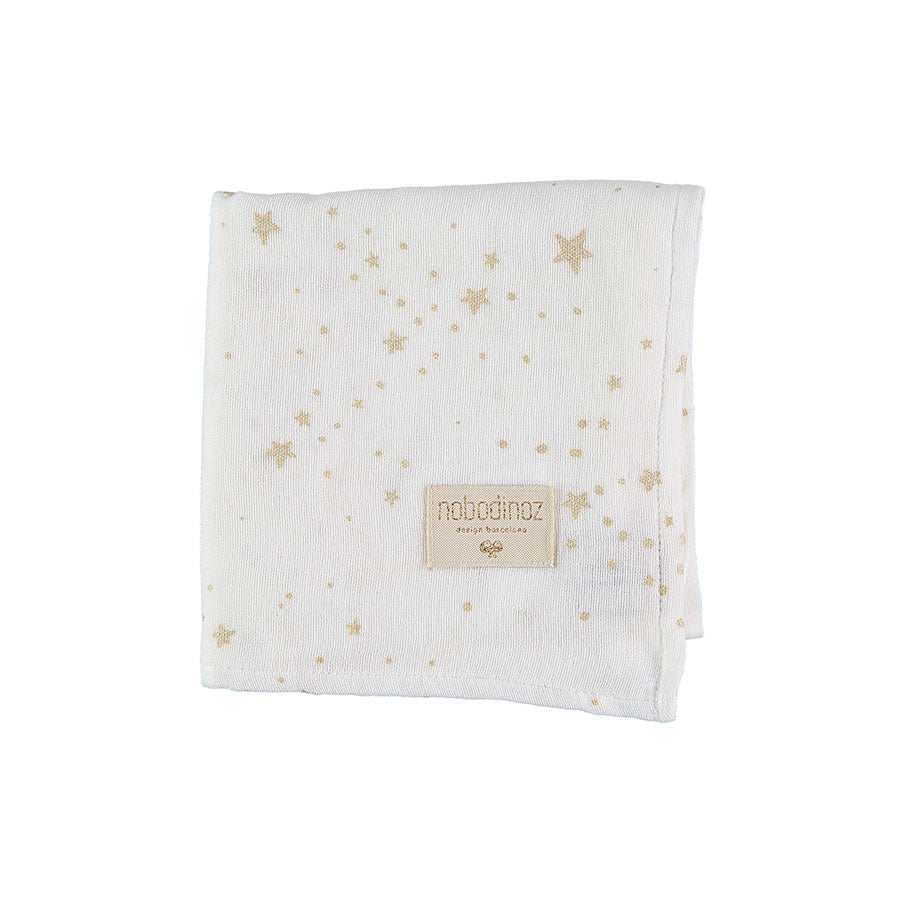 Nobodinoz – Mulltuch "Swaddle Gold Stella", 100x120 cm Bio-Baumwolle