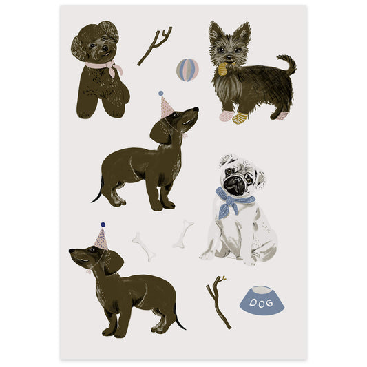 Nuukk - Bügelbilder "Hunde" für Textilien, Made in Germany