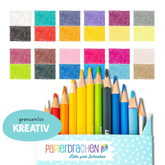 BUNTSTIFTE BICOLOR – 12 STÜCK = 24 FARBEN
