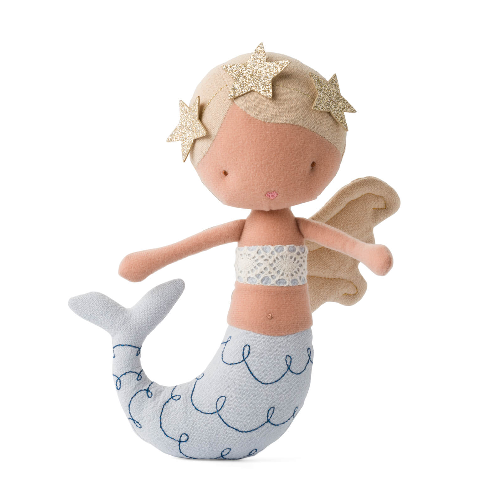 Picca Loulou Meerjungfrau Mermaid Pearl – handgefertigte Stoffpuppe