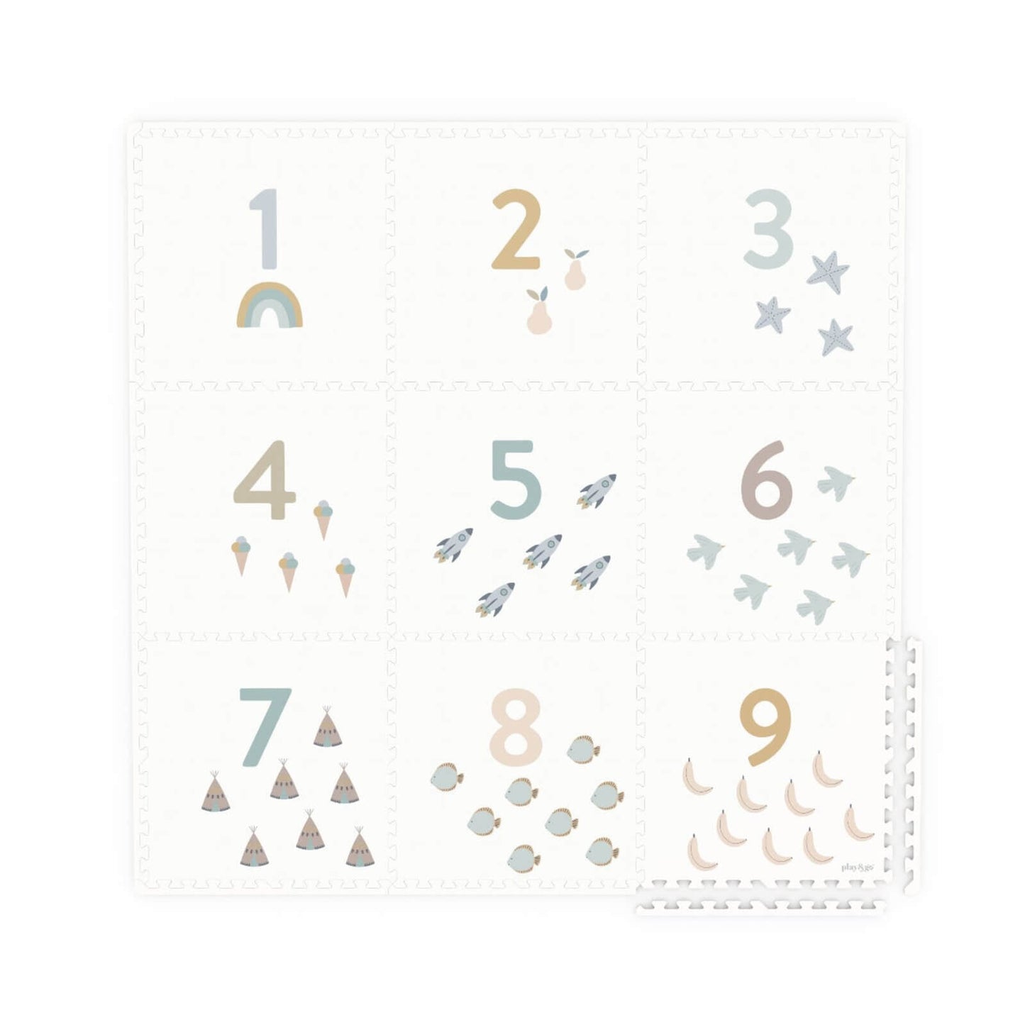 Play & Go – Puzzlematte "Eevaa" Zahlen Wendbar 180x180cm
