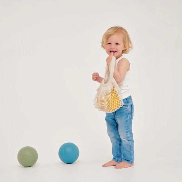 Ratatam Kinder Ball Gelb Ø 14 cm – Spielball aus robustem PVC im Netz