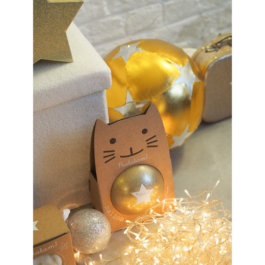 Ratatam – Stoffball „Starry Gold“ 30 cm - Spielball, handgefertigt
