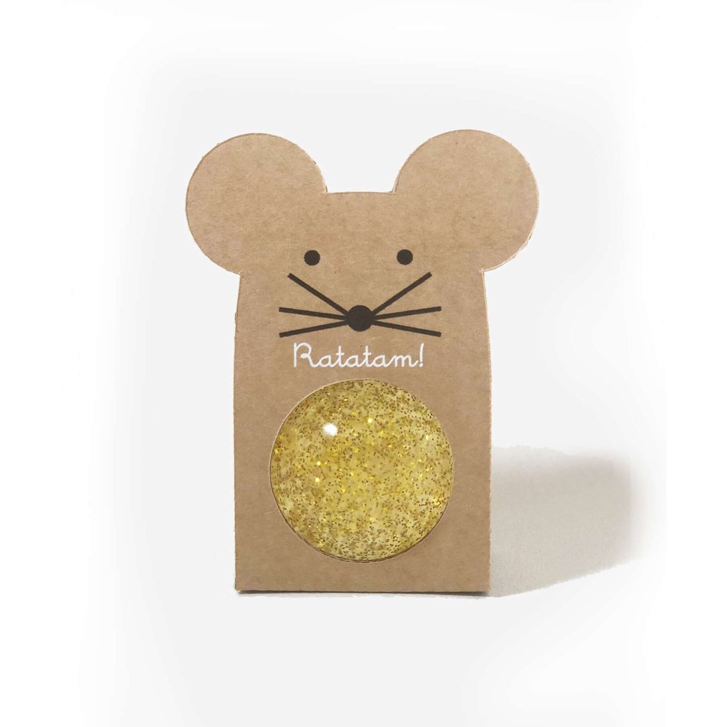 Ratatam Flummi Maus Gold – glitzernder Hüpfball aus Frankreich