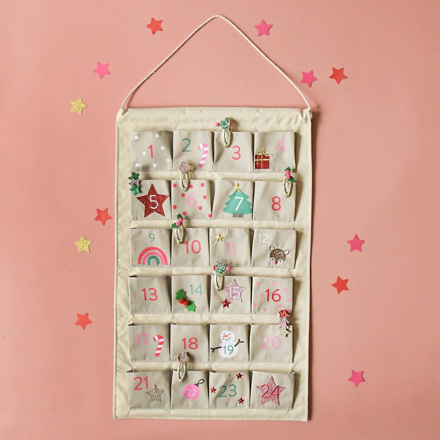 Rockahula - hübscher Adventskalender "Jolly Christmas", 62 x 38 cm