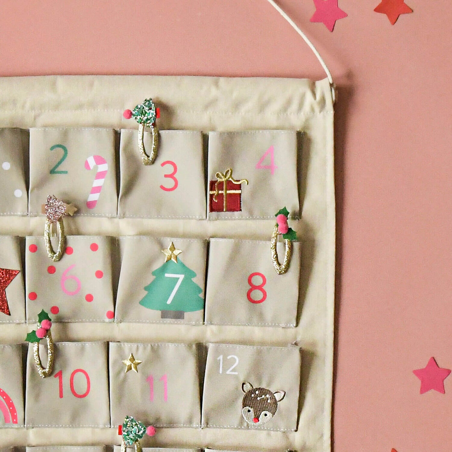 Rockahula - hübscher Adventskalender "Jolly Christmas", 62 x 38 cm