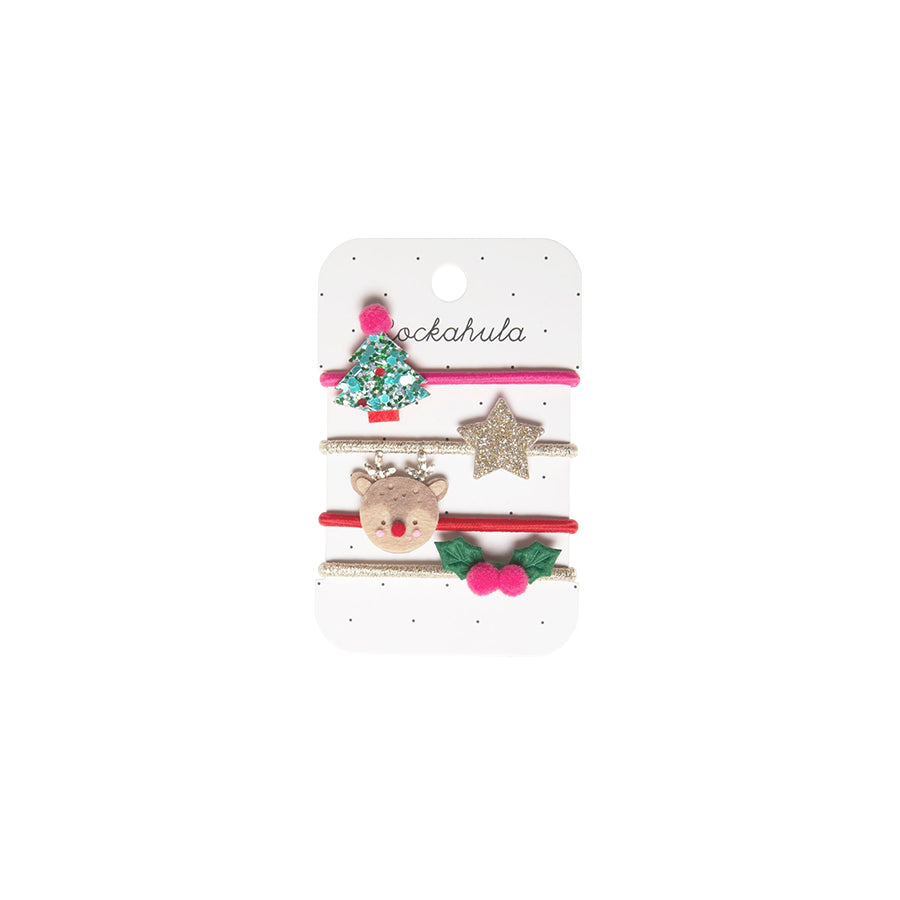 Rockahula - Haargummis "Festive Christmas", 4er Set