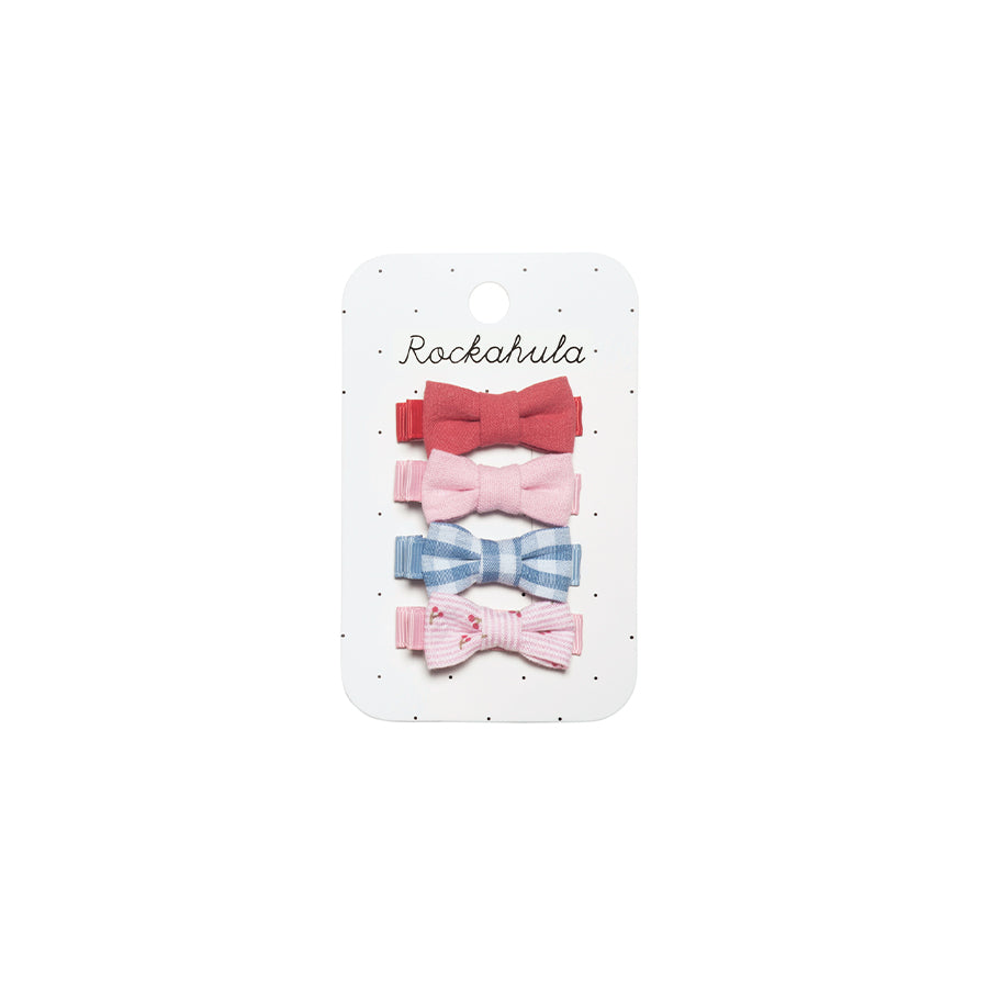 Rockahula - Haarspangen "Cherry Gingham", 4er Set