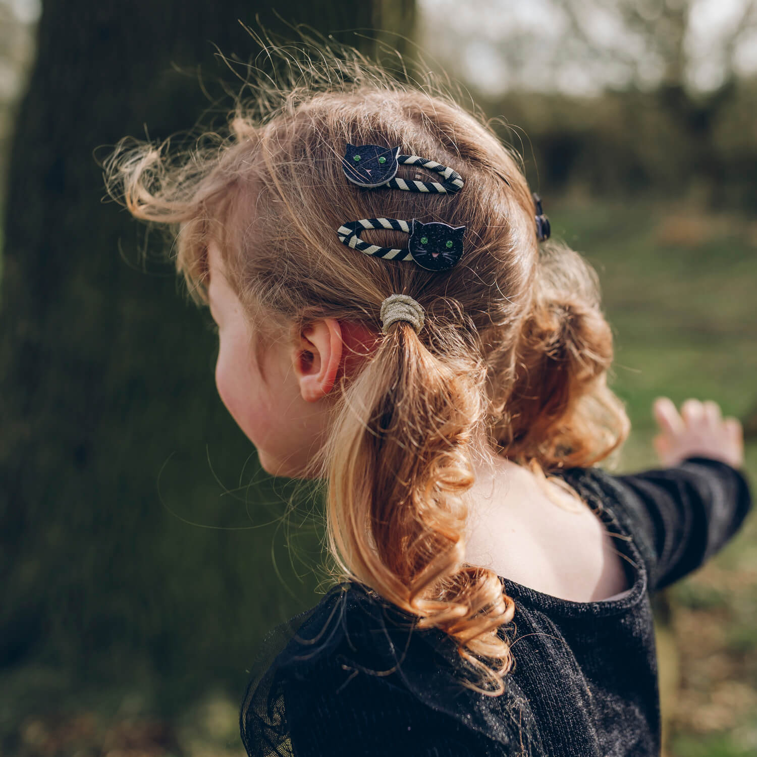 Rockahula - Haarspangen "Stripy Cat", 2er Set