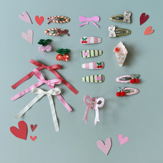 HAARSPANGEN GLITTER BOW, 2er Set