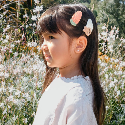 HAARSPANGEN CROCHET BUNNY, 2er Set