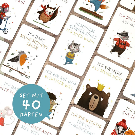 Rüsselfuchs – Affirmationskarten für Kinder "Starke Gedanken"