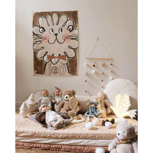 Studio Loco - Poster "Löwe Leo" Creme/Braun 50x70cm