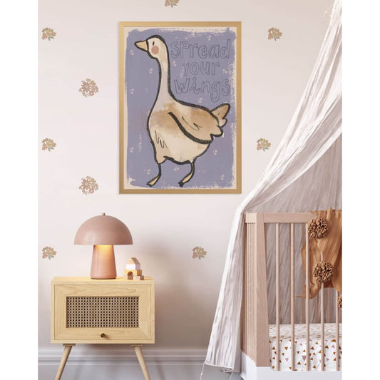 Studio Loco - Poster "Ente Spread Your Wings" Lila 50x70cm