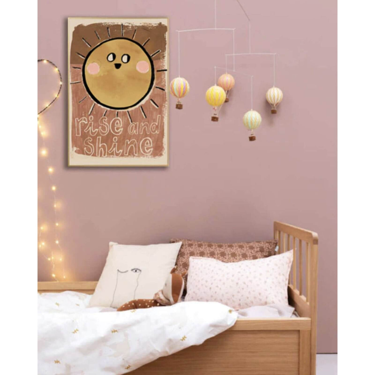 Studio Loco - Poster "Sonne Rise & Shine" Gelb/Ziegel 50x70cm