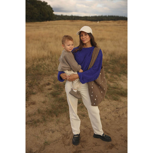 MOM BAG - TEDDY BROWN HEARTS