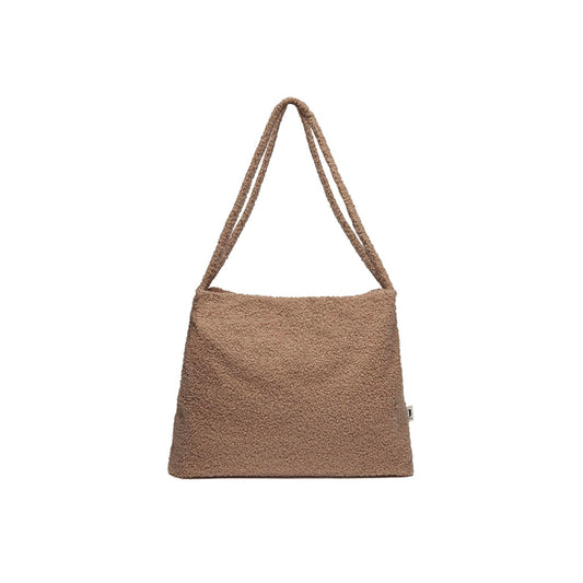 Jollein – Wickeltasche Shopper "Mom Bag Bouclé", Braun 24 x 43 cm