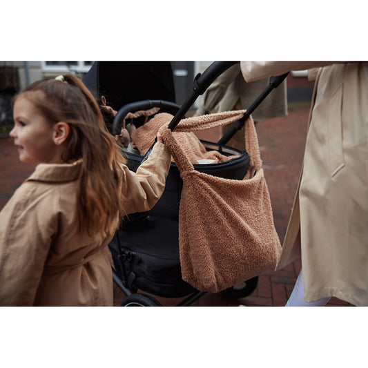 Jollein – Wickeltasche Shopper "Mom Bag Bouclé", Braun 24 x 43 cm