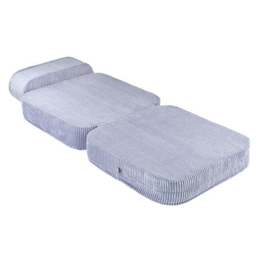Wigiwama – Klappsessel & Spielmatratze Cord Blaugrau