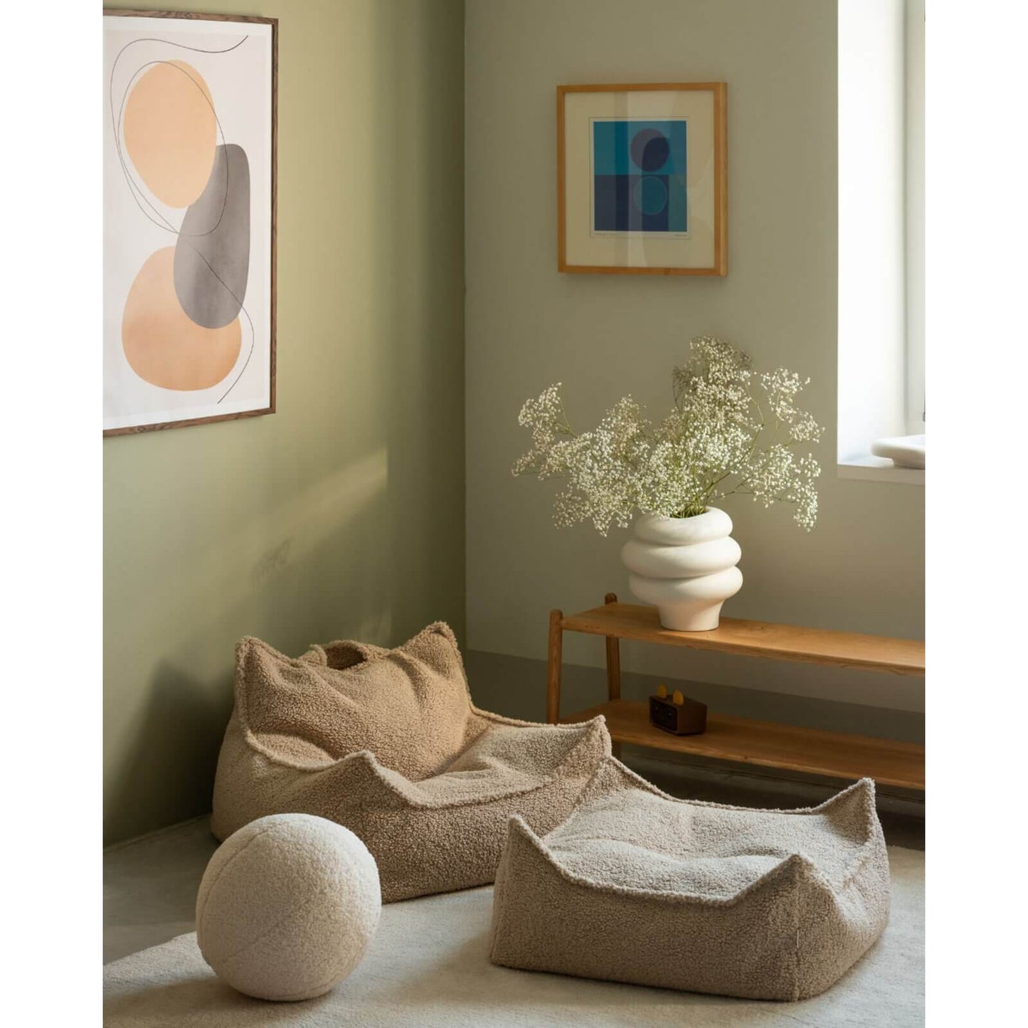 Wigiwama – Xl-Sitzkissen Teddy Beige 60x60cm
