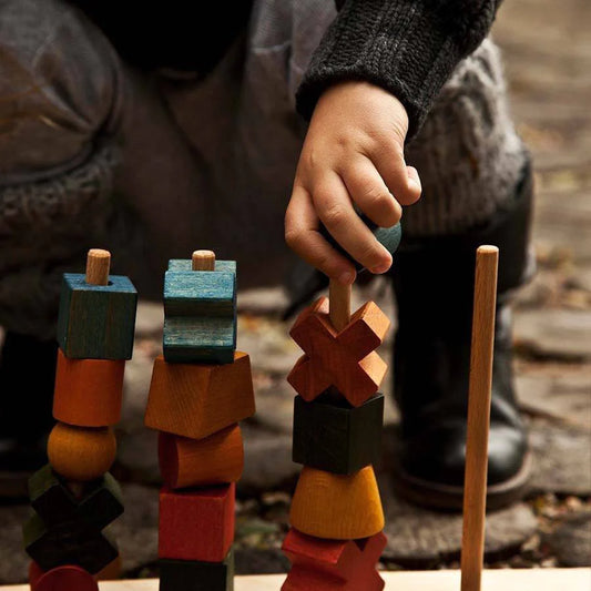 Wooden Story - Steckspielzeug Rainbow XL, für Kinder ab 1 Jahr