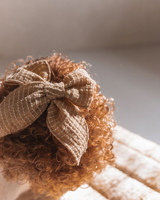 HAARSPANGE FABLE BOW STRIPE HONEY