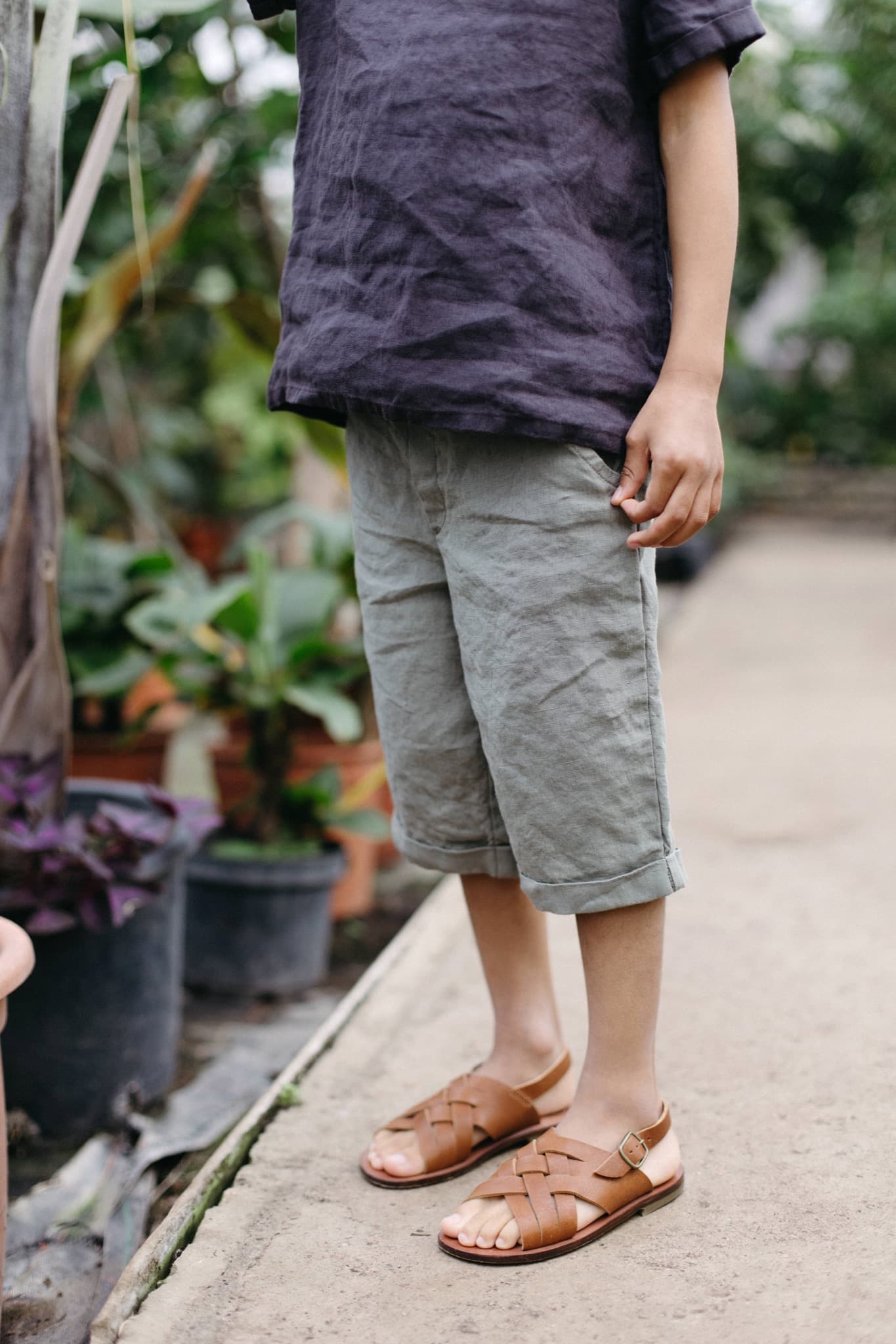 LEINEN KURZE HOSE FLYNN - VERSANDBEREIT