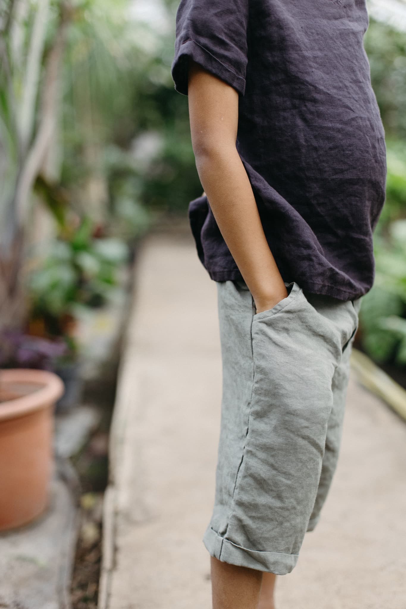 LEINEN KURZE HOSE FLYNN - VERSANDBEREIT