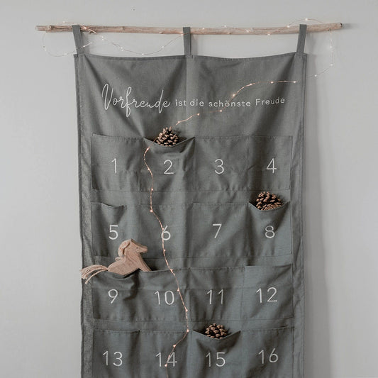 ADVENTSKALENDER VORFREUDE, GRAU