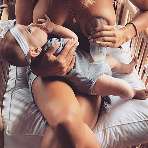 Haakaa Muttermilchpumpe mit Saugfuss 150ml + Silikondeckel Set