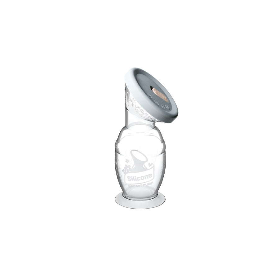 Haakaa Muttermilchpumpe mit Saugfuss 150ml + Silikondeckel Set