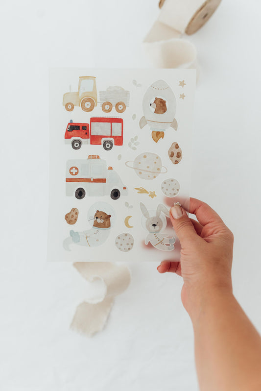 Hej Hanni Bügelbilderset Fahrzeuge A5