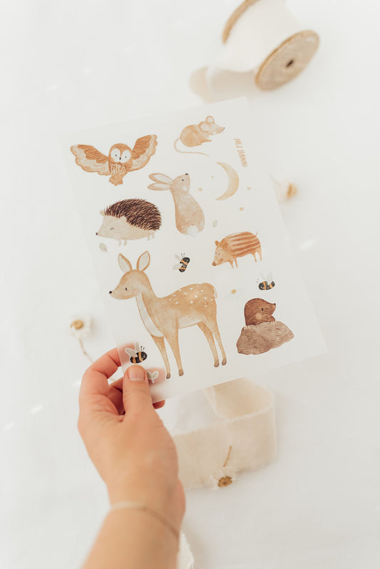 Hej Hanni Bügelbilderset Waldtiere A5