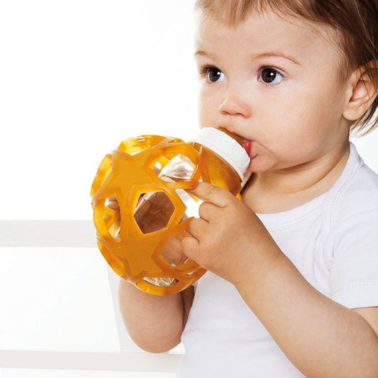 HEVEA - 2-in-1 Babyflasche "Natur" aus Glas und Naturkautschuk