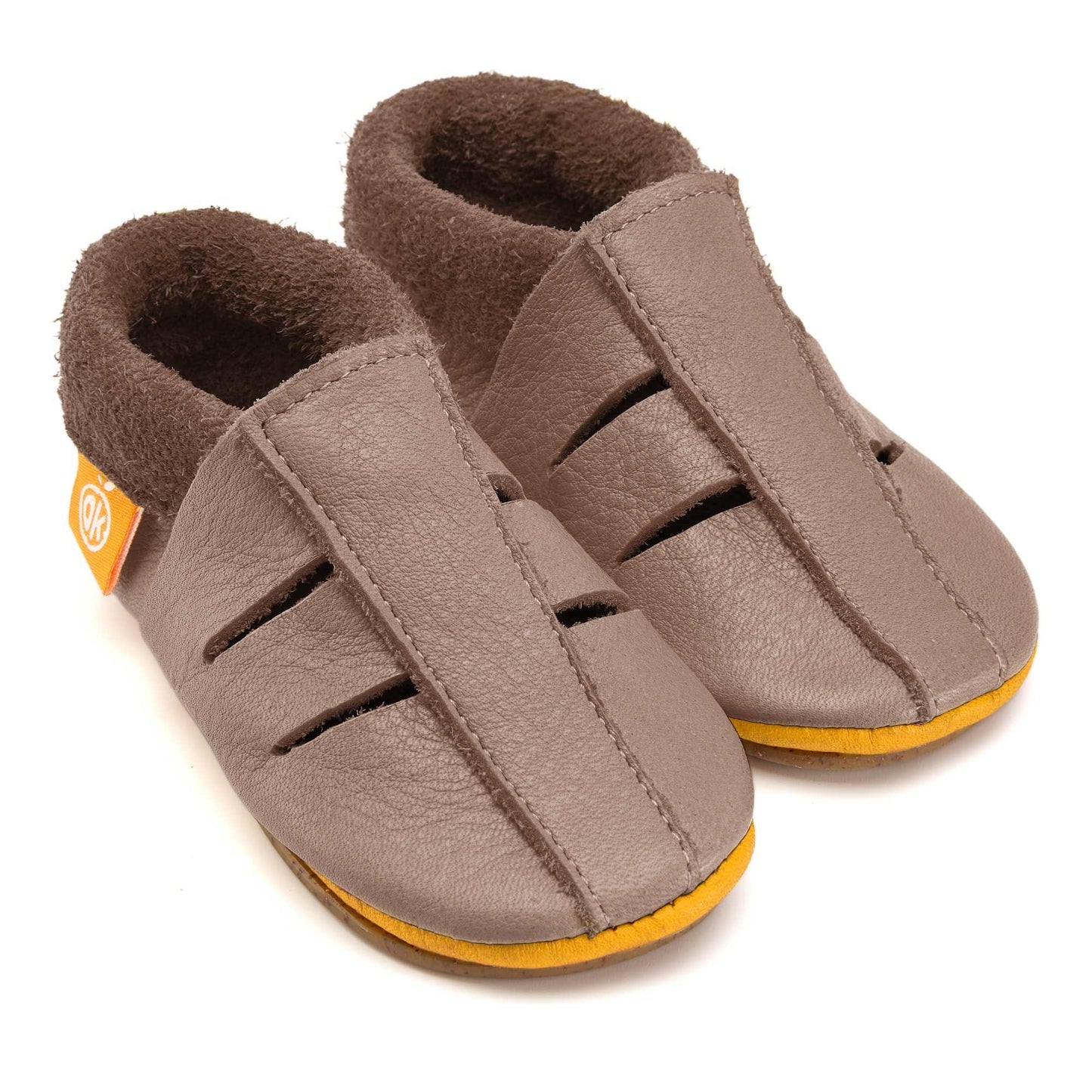 Orangenkinder - Kinder Barfußschuhe Sandale Amigo Beige