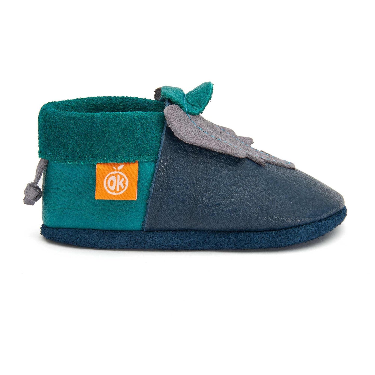Orangenkinder - Kinder Hausschuhe Jonathan der Elefant (Krabbelschuhe)
