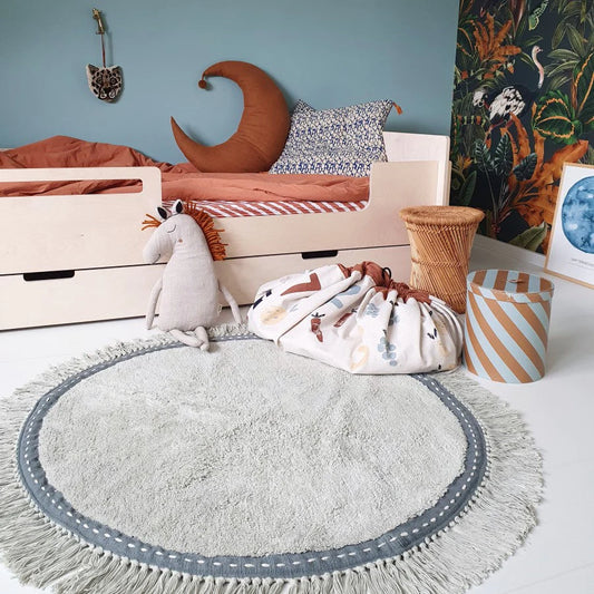 WASCHBARER BAUMWOLLTEPPICH LILY MINT