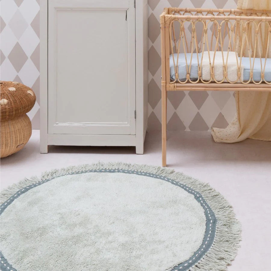 WASCHBARER BAUMWOLLTEPPICH LILY MINT