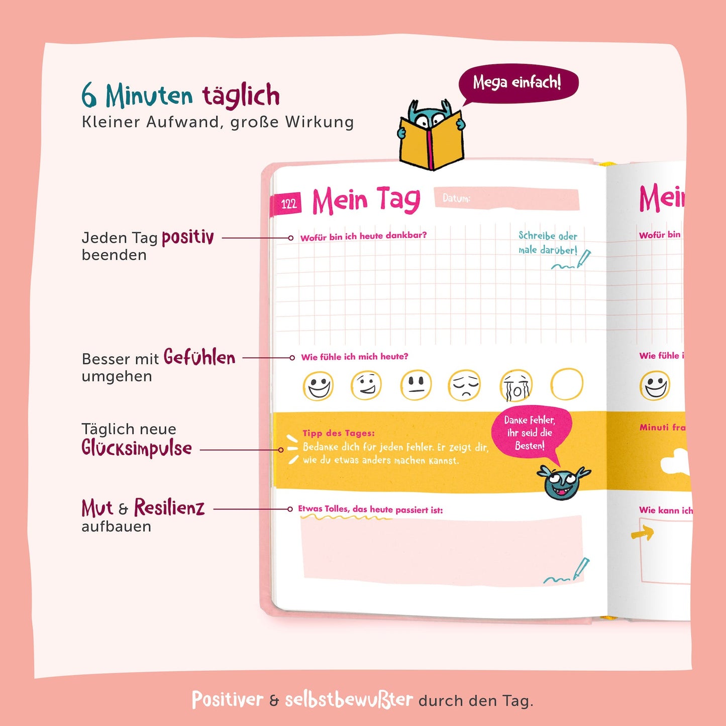 Urbestself - Das 6-Minuten Tagebuch für Kinder