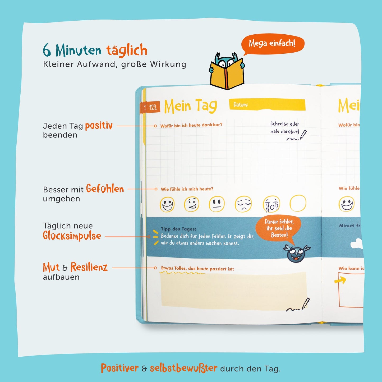 Urbestself - Das 6-Minuten Tagebuch für Kinder