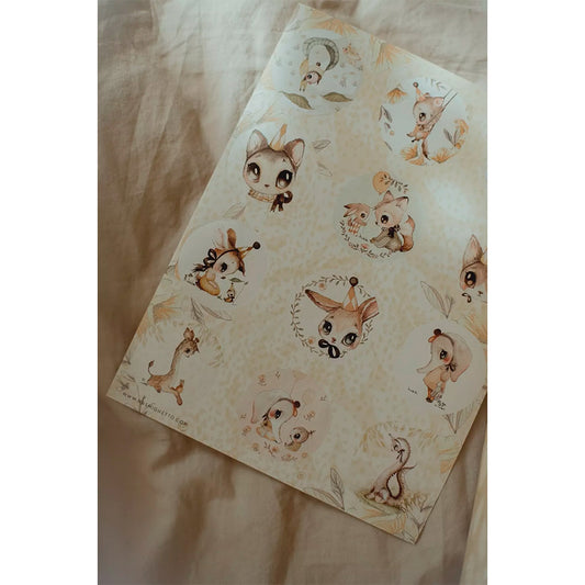 Mrs Mighetto Sticker – 12 runde Aufkleber für Geschenke & Deko