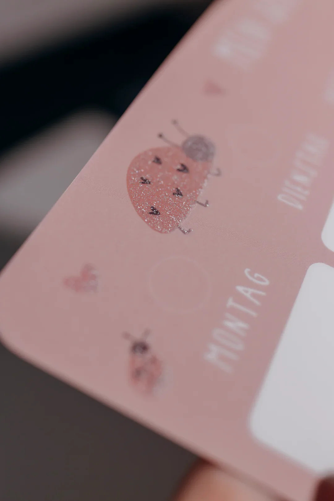 WOCHENPLANER A4 - MARIENKÄFER GLITZER