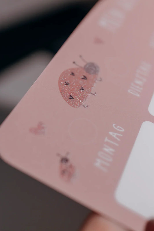 WOCHENPLANER A4 - MARIENKÄFER GLITZER