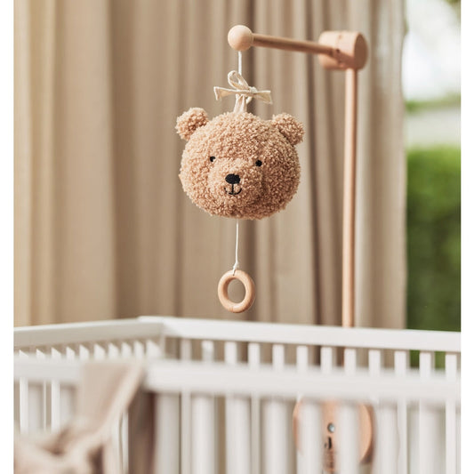 Jollein - Spieluhr "Teddy Bär" Bouclé Braun 20cm