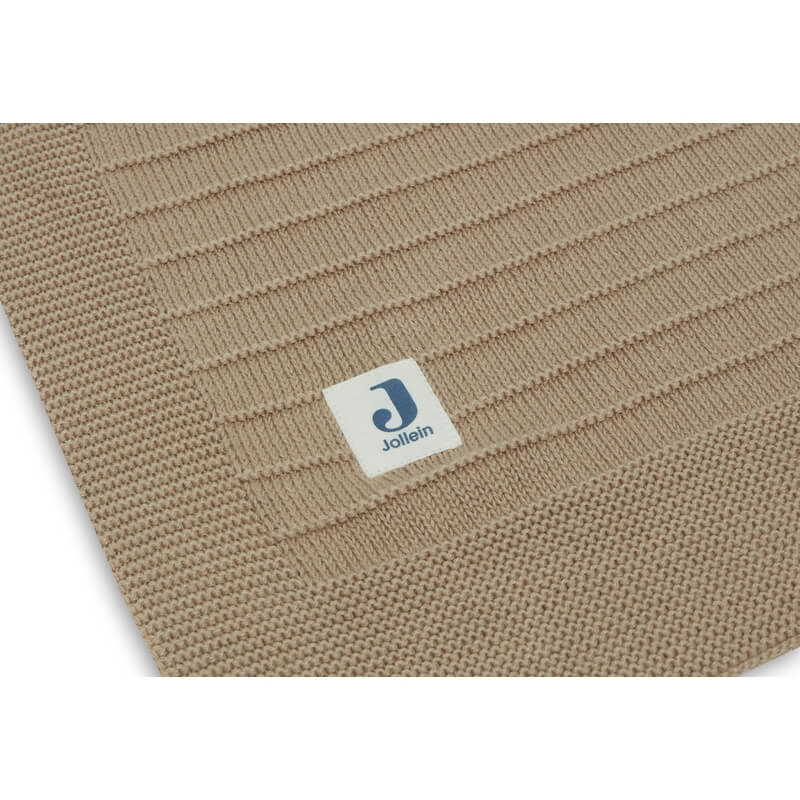 Jollein - Bio Decke Aus Strick "Pure Knit" Braun 75x100cm