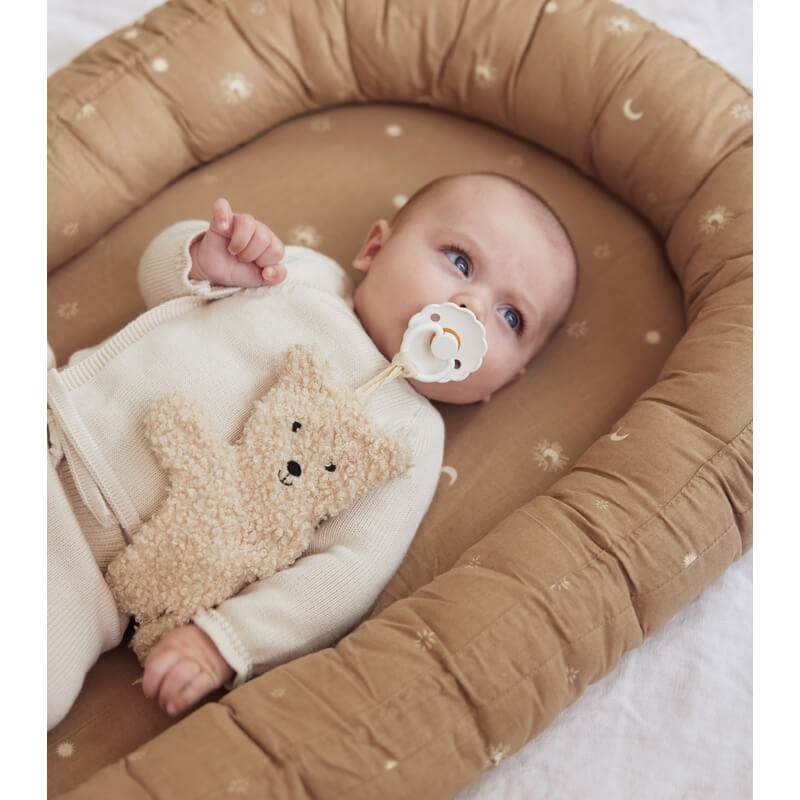 Jollein - Schnullertuch "Teddy Bär" Bouclé Creme