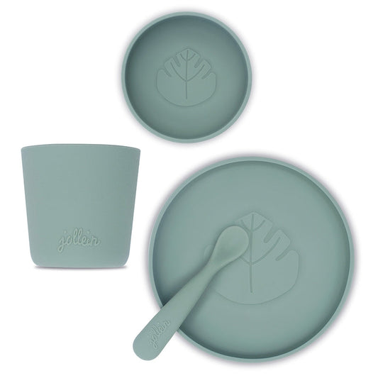 Jollein - Kindergeschirr Set Aus Silikon Grün