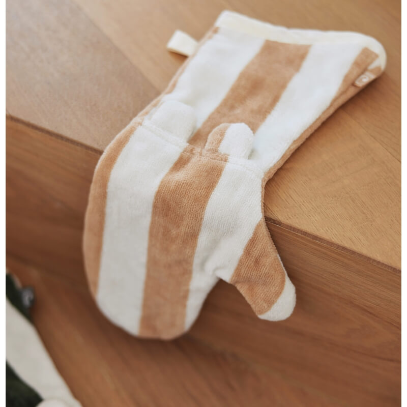 Jollein - Bio Waschlappen "Stripe" Frottee Nude